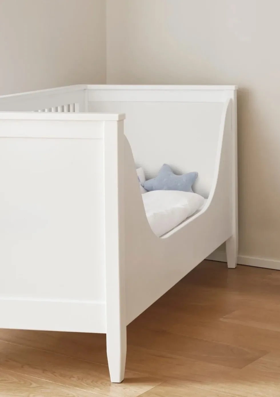 Umbausatz Babybett zu Kleinkindbett weiß