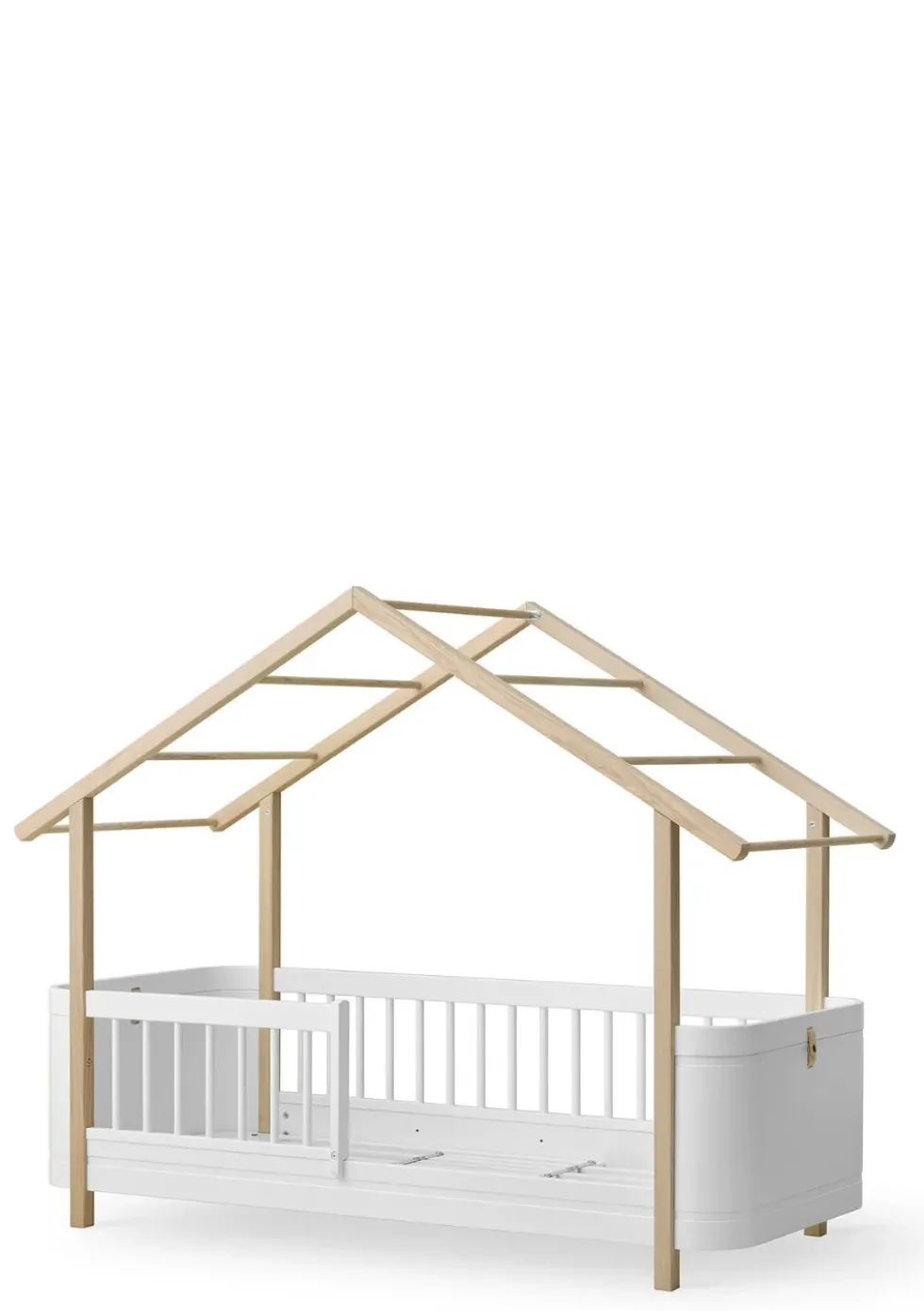 Umbauset für 'Wood Mini+' Babybett zum Hausbett Weiß/Eiche