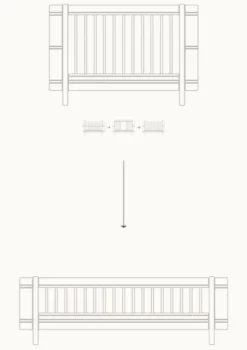 Umbauset für 'Wood Mini+' Babybett zum Juniorbett Eiche