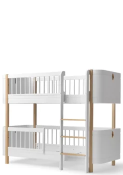 Umbauset für 'Wood Mini+' Baby- und Juniorbett zum halbhohen Etagenbett Weiß / Eiche