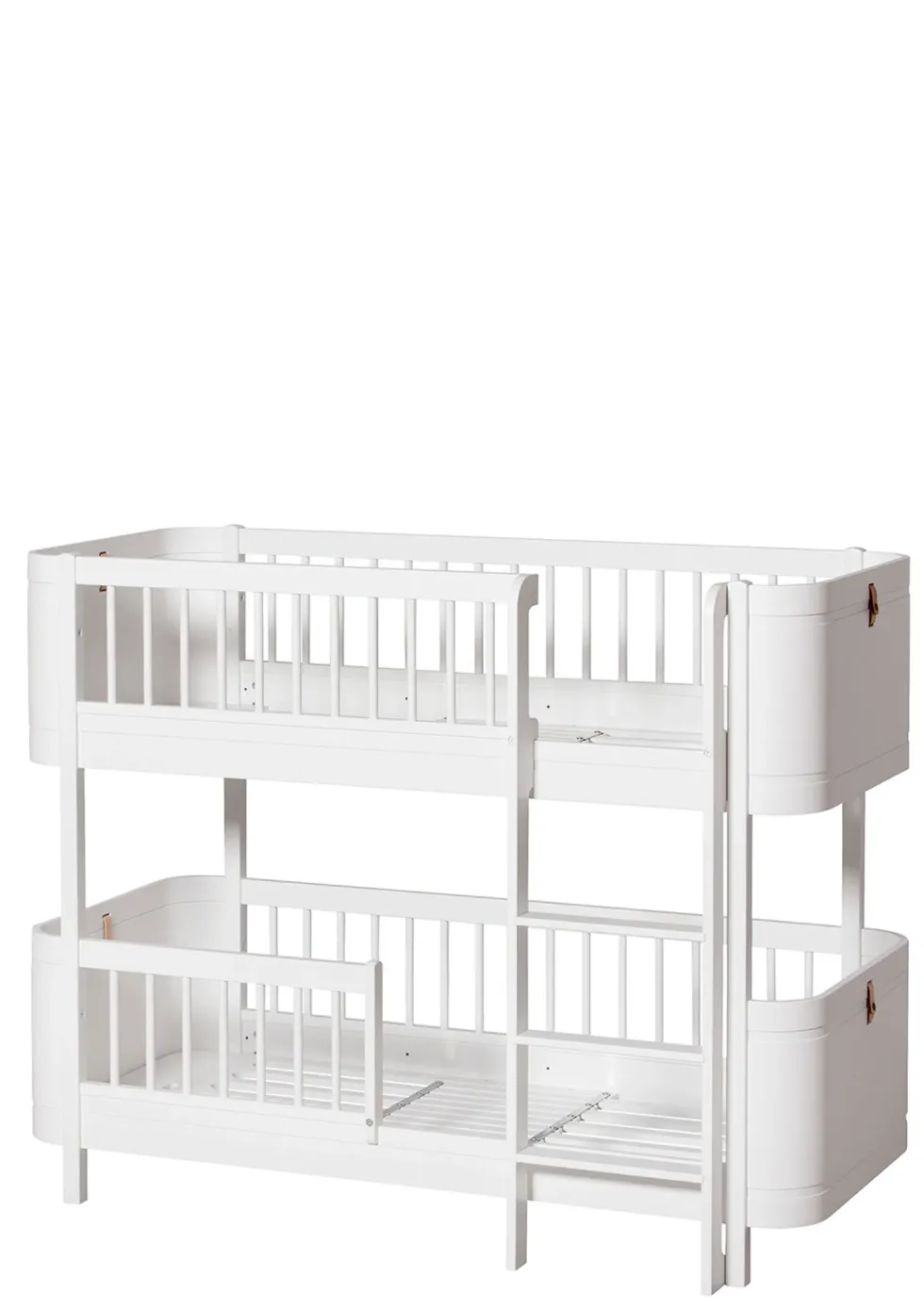 Umbauset für 'Wood Mini+' Babybett inkl. Junior-Erweiterung zum halbhohen Etagenbett Weiß