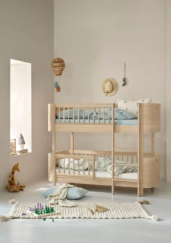 Umbauset für 'Wood Mini+' Hausbett zum halbhohen Etagenbett Eiche