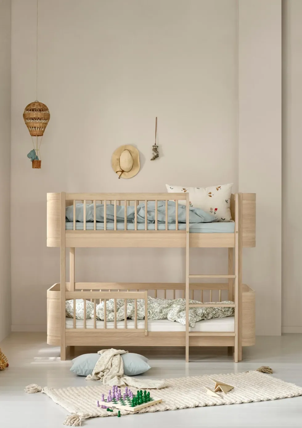 Umbauset für 'Wood Mini+' Juniorbett zum halbhohen Etagenbett Eiche