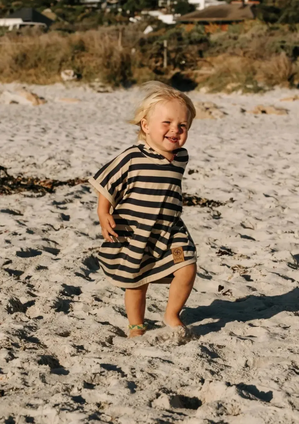 UV-Poncho (UPF 50+) 1-3 Jahre Navy Stripe