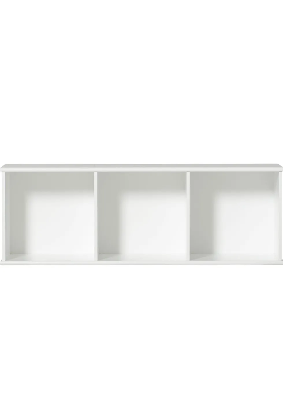 Wandregal 'Wood' horizontal 3x1 weiß
