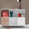 Wandregal 'Wood' horizontal 3x2 weiß