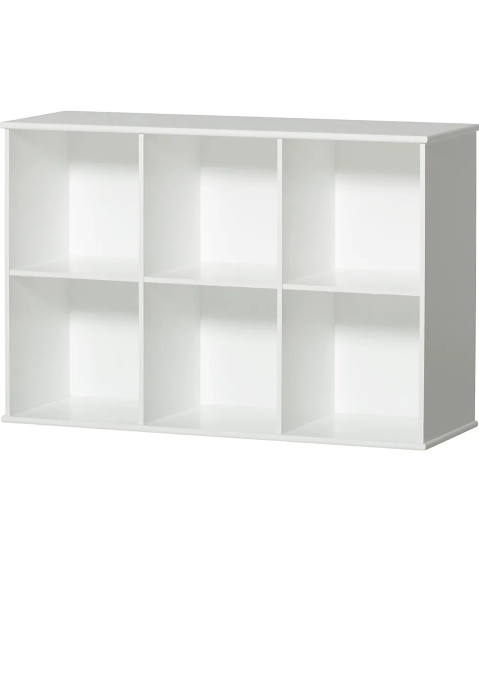 Wandregal 'Wood' horizontal 3x2 weiß