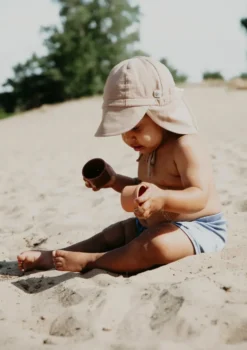 Wendbarer Sonnenhut UPF 50+ Peanut Brown/Sandy Beach