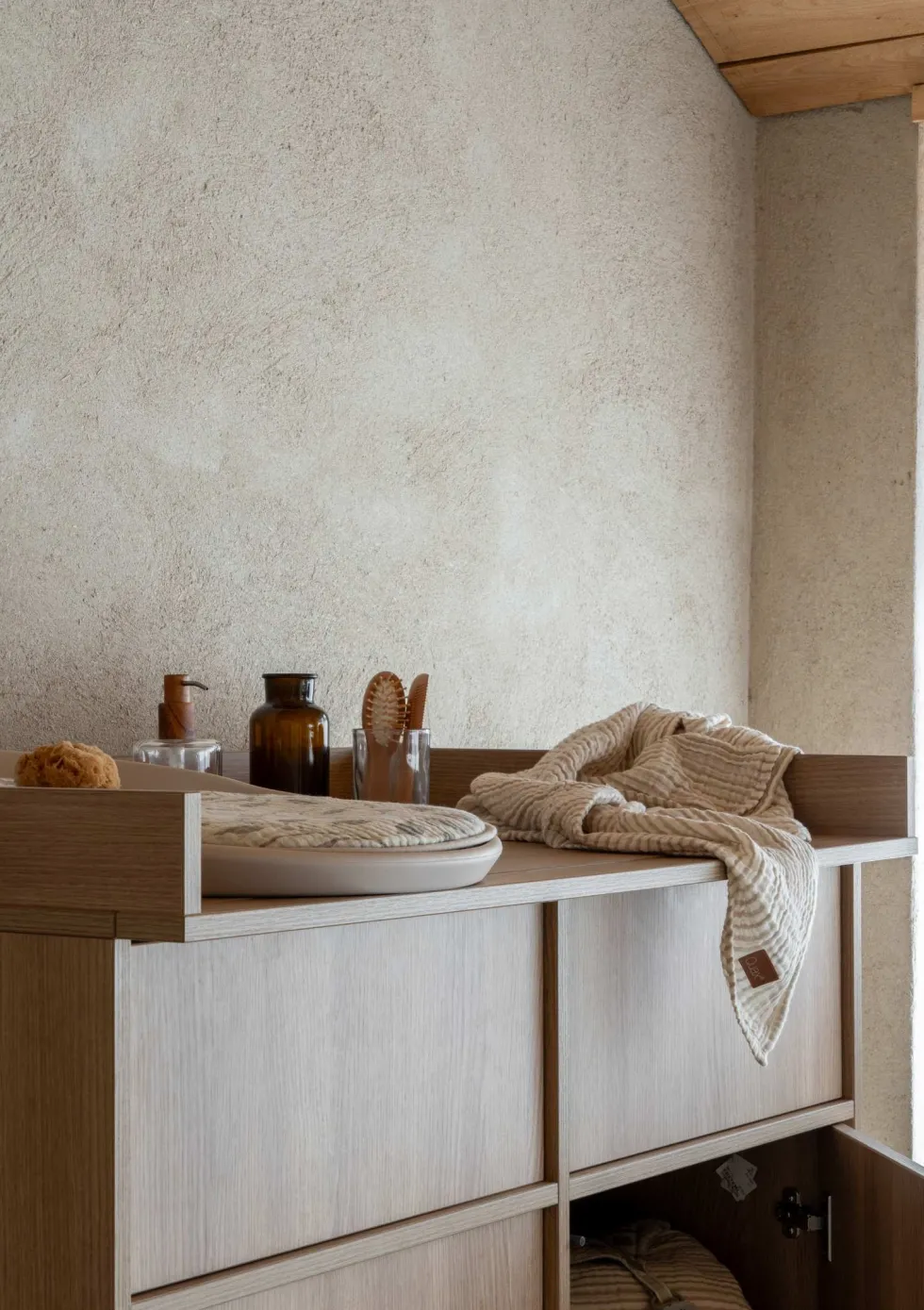 Wickelaufsatz XL für Kommode 'Kyo' Honey Ash