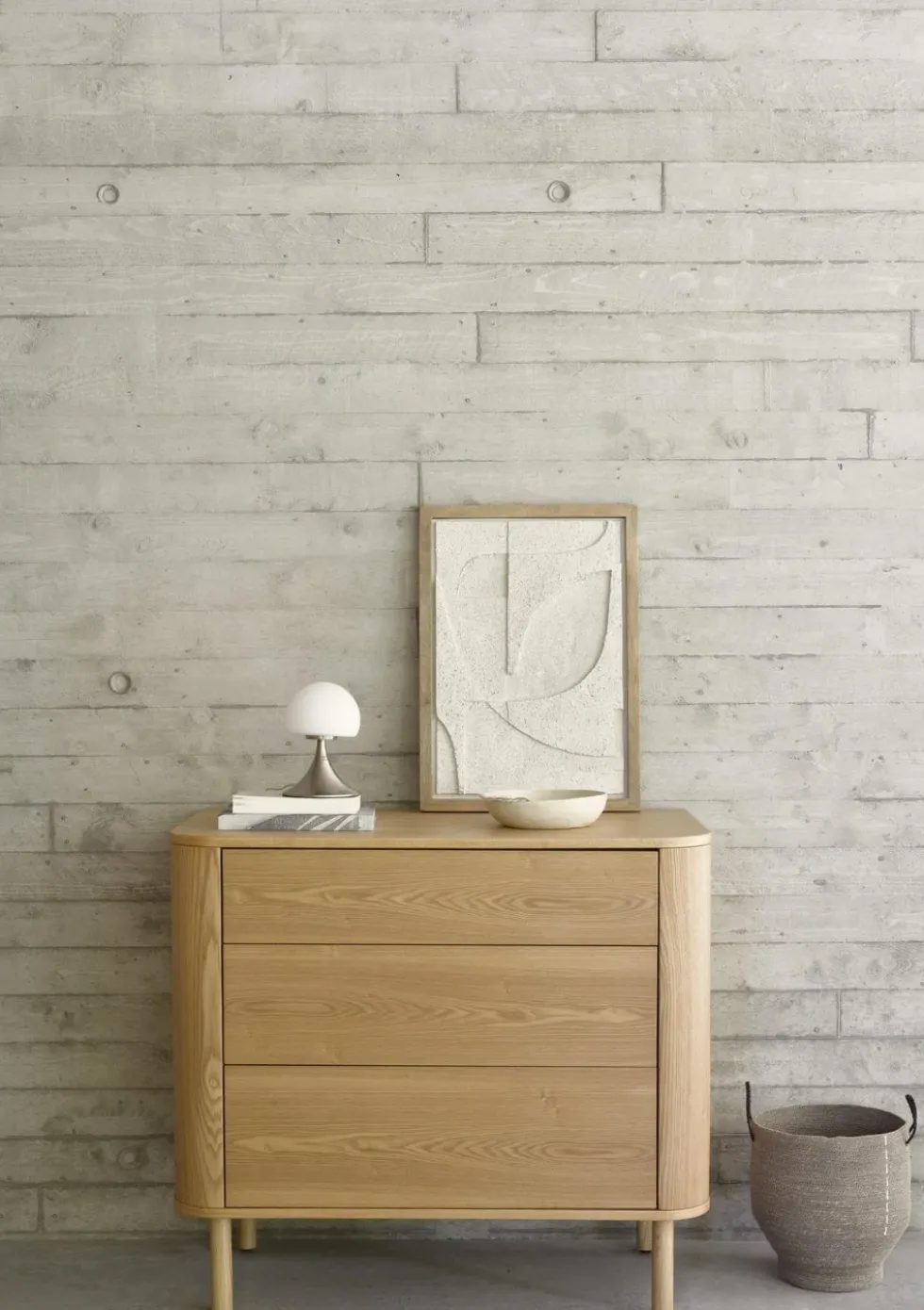 (Wickel-)Kommode 'Yume' mit Schubladen Natural Ash