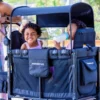 W2 Luxe Kinderwagen 2-Sitzer Volcano Black