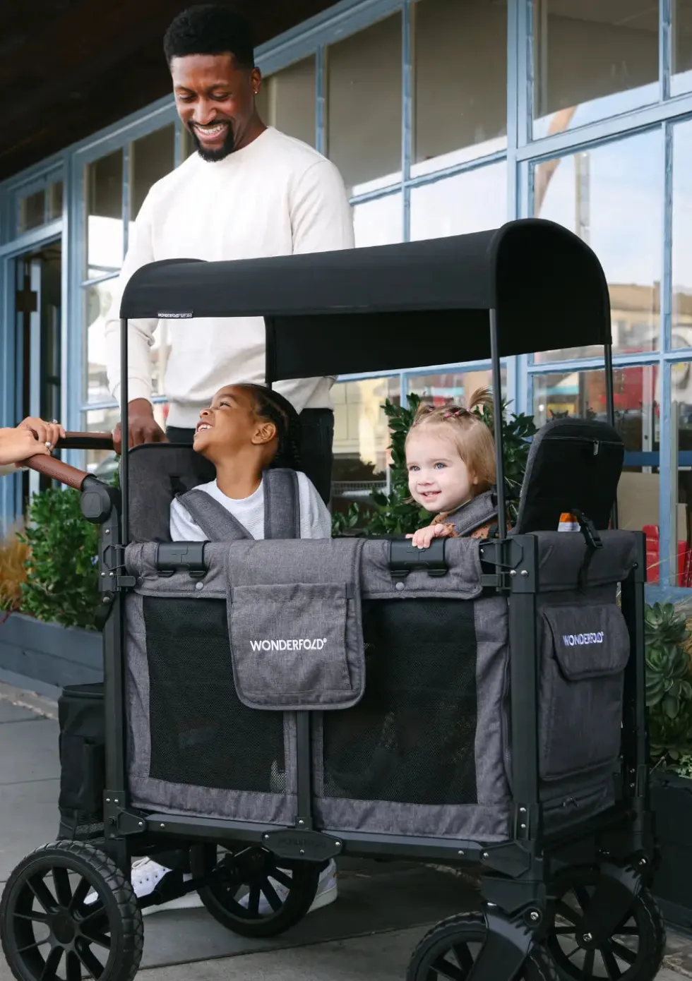 W2 Luxe Pro Kinderwagen 2-Sitzer Sandy Beige