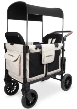 W2 Luxe Pro Kinderwagen 2-Sitzer Sandy Beige