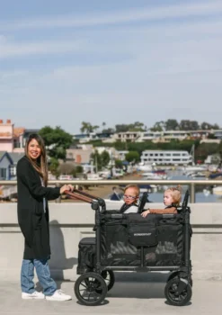 W2 Luxe Pro Kinderwagen 2-Sitzer Sandy Beige