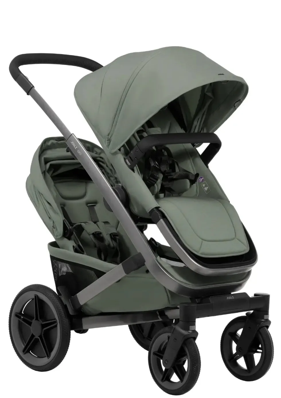 Zwillings-Kinderwagen-Set 'Geo5 Twin' Sage Green