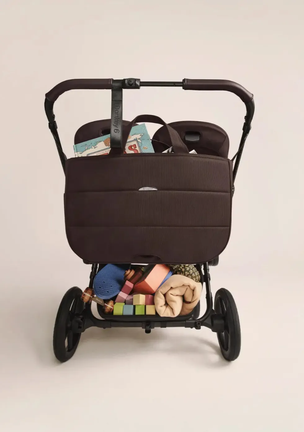Zwillingswagen-Set 'Donkey 6 Twin' Cocoa Brown